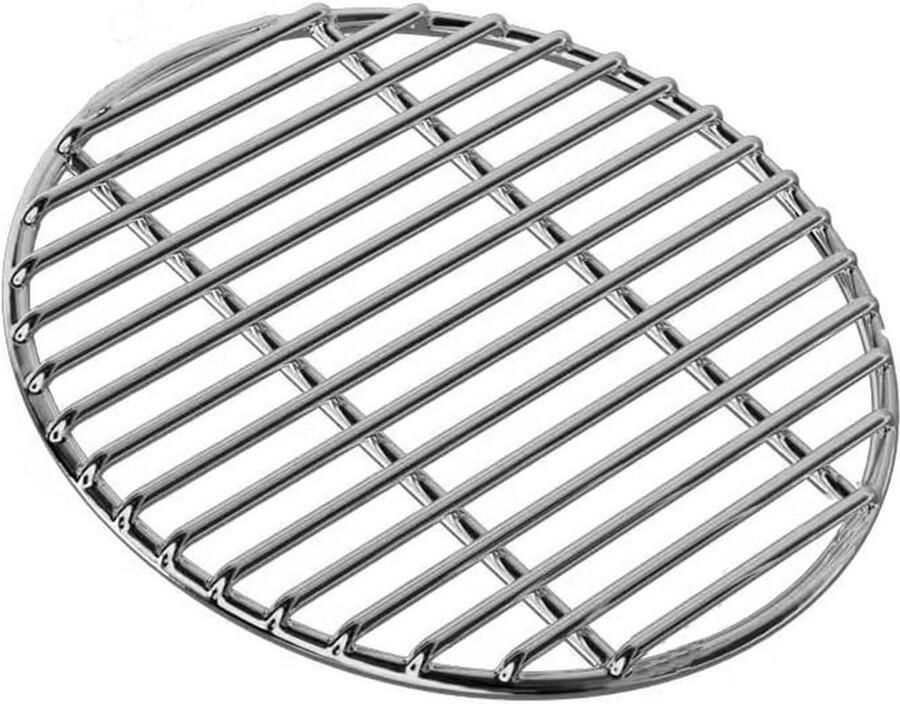 Rond Grillrooster BBQ Rooster Pizza Brood Bakken Roestvrij Staal Diameter 30 cm Zilverkleurig