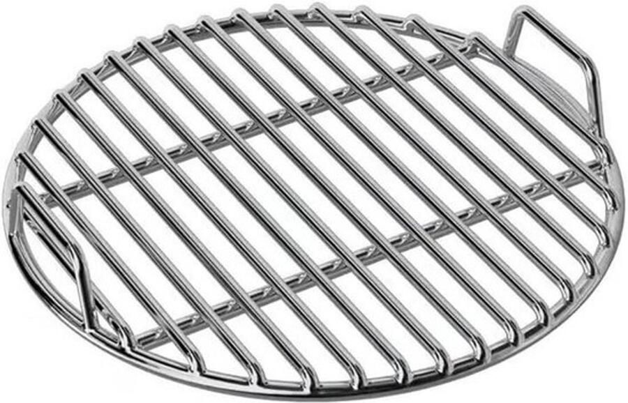 Rond Grillrooster BBQ Rooster Buiten Koken Roestvrij Staal 50 cm Diameter Zilverkleurig