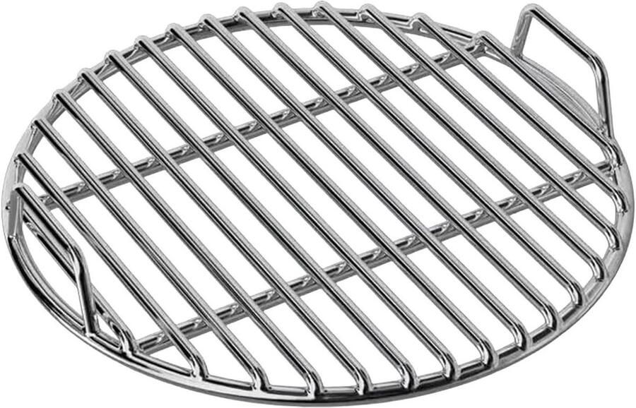 Rond Grillrooster BBQ Vervangingsrooster Buiten Koken Roestvrij Staal 40 cm Zilver