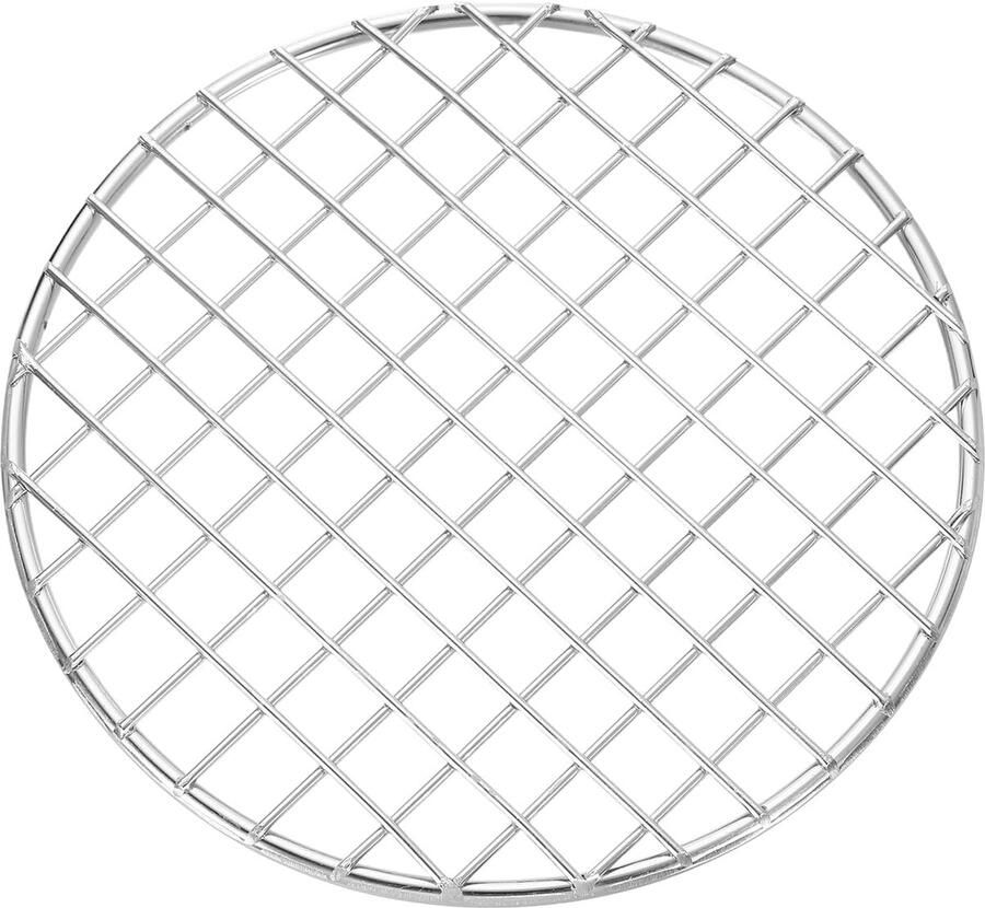 Rond grillrooster Dia 6 5 inch roestvrijstalen grillrooster van kruisdraad voor koken in de oven koken in de lucht zilver