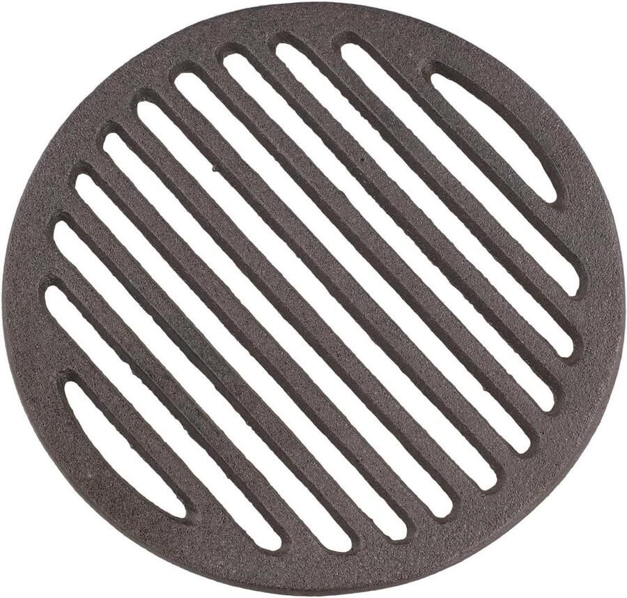 Rond Grillrooster Gietijzeren Rooster Gelijkmatig Bradend Hoge Temperatuur Bestendig 17 cm Zwart