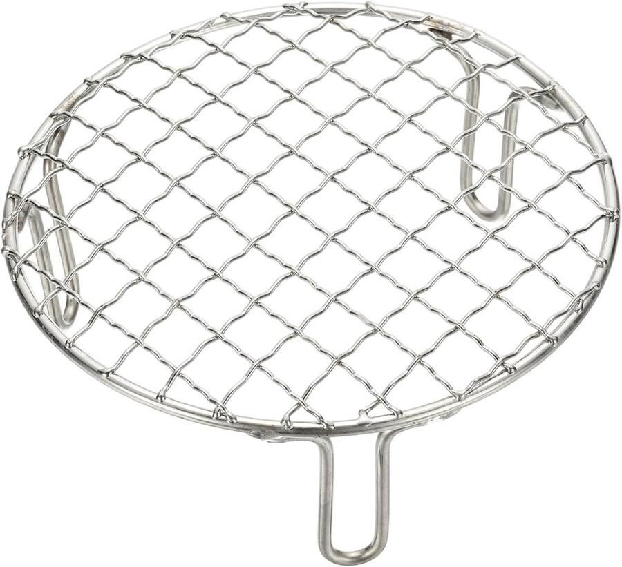 Rond grillrooster Kookrekje metaal Bakken en grillen Met stabiele poten 15 cm diameter Zilver