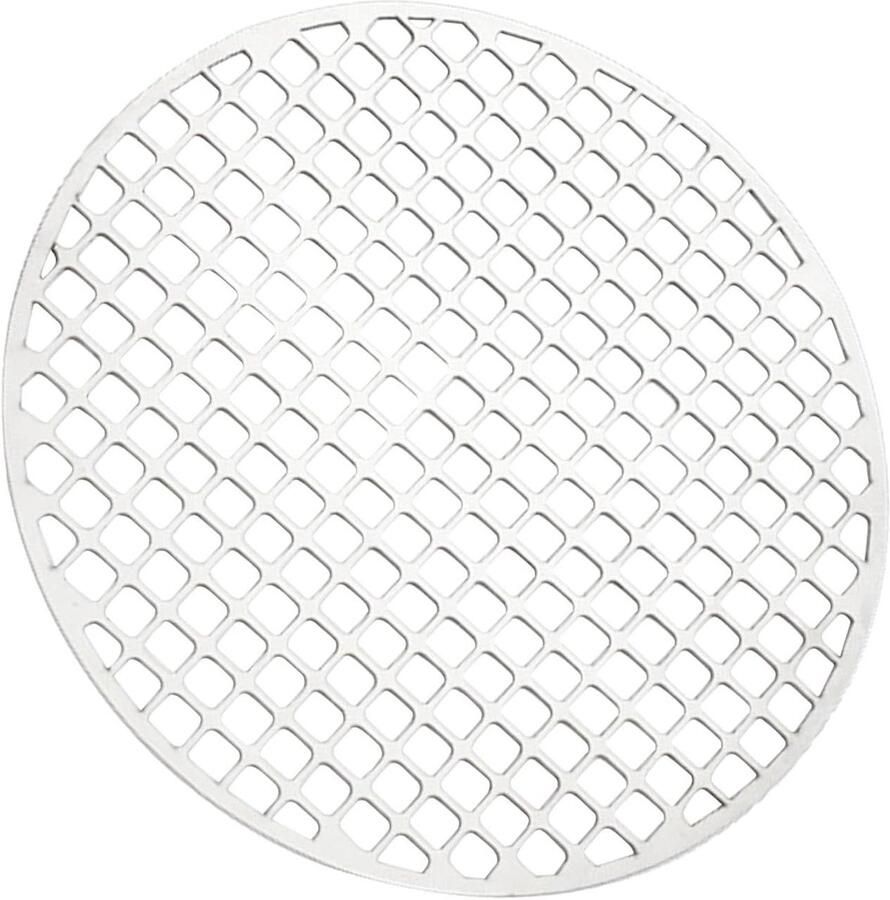 Rond Grillrooster Kookrooster Staal Buiten Koken Anti-aanbaklaag 22 x 22 cm Zilver