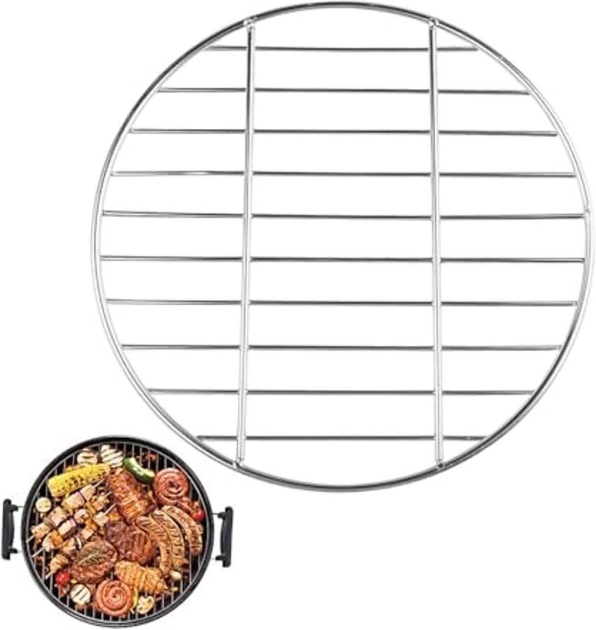 Rond Grillrooster Van Roestvrij Staal 30 cm Ideaal Voor Camping En Tuingrillen