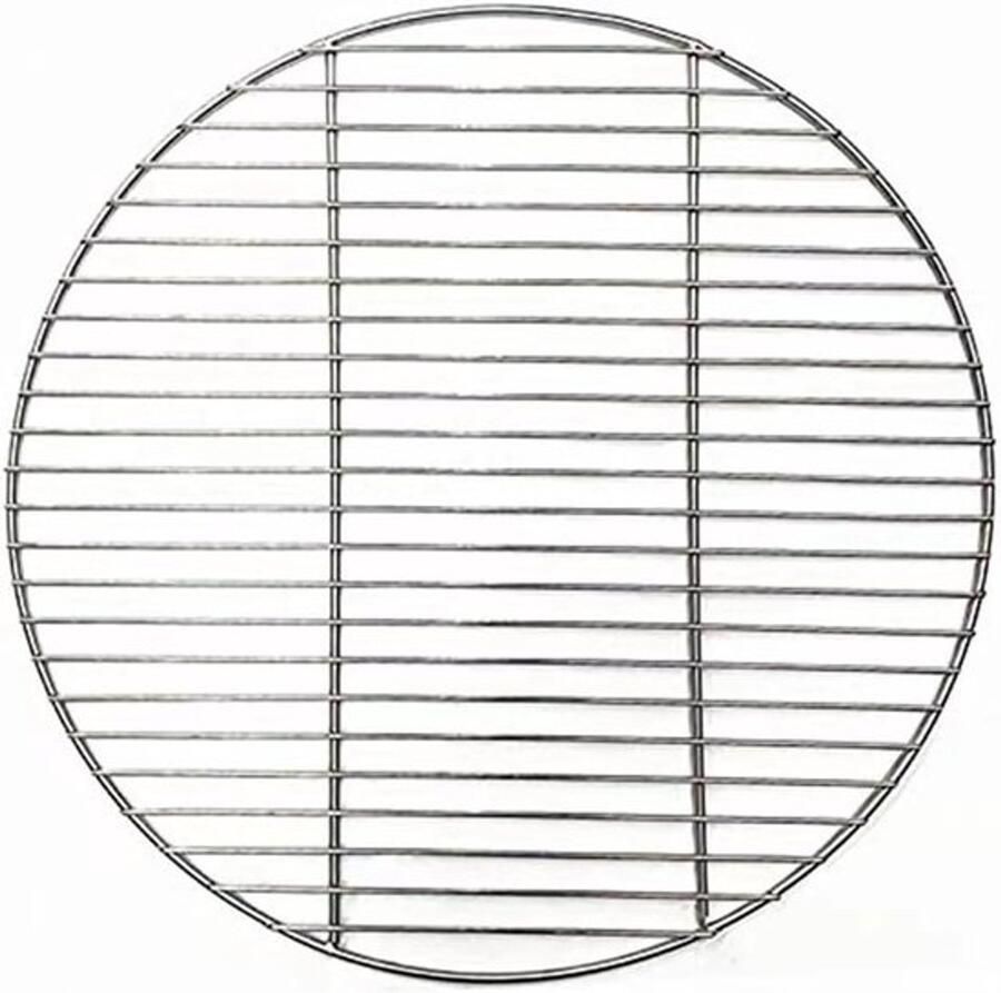 Rond grillrooster Voor persen en stoven Barbecue buiten Antiaanbaklaag 30 cm Zilver