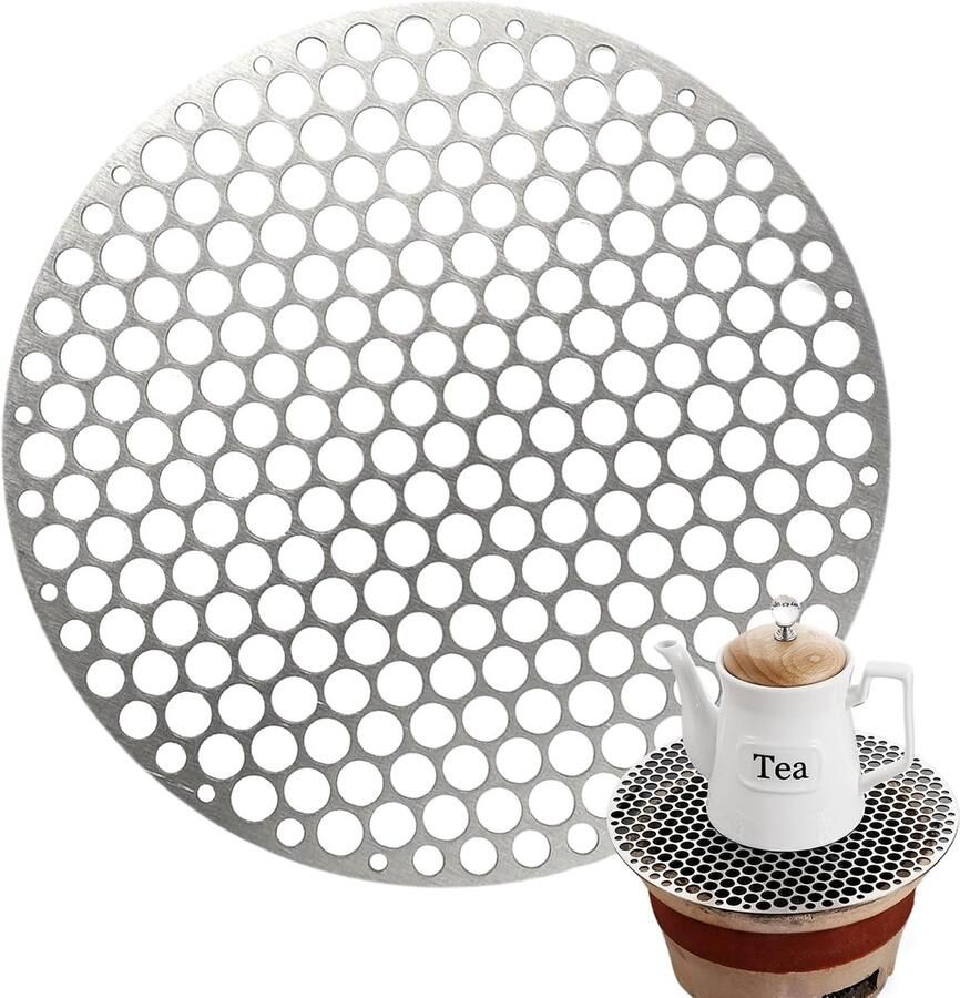 Rond Grillrooster Vuurplaats Kooknet Buiten Koken Roestvrij Staal 26 cm Diameter Zilverkleurig