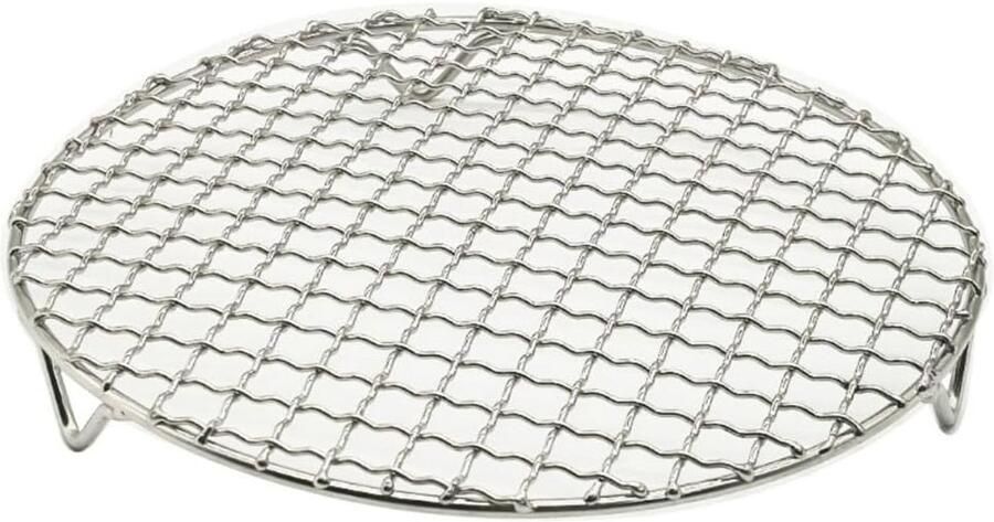 Rond koelrek Bakrek grill Bakken koken stomen Roestvrij staal 18 cm 2 stuks Zilver