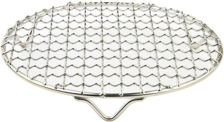 Rond koelrek Bakrek grillplaat Keuken koken bakken Duurzaam roestvrij staal 24 cm diameter Zilverkleurig