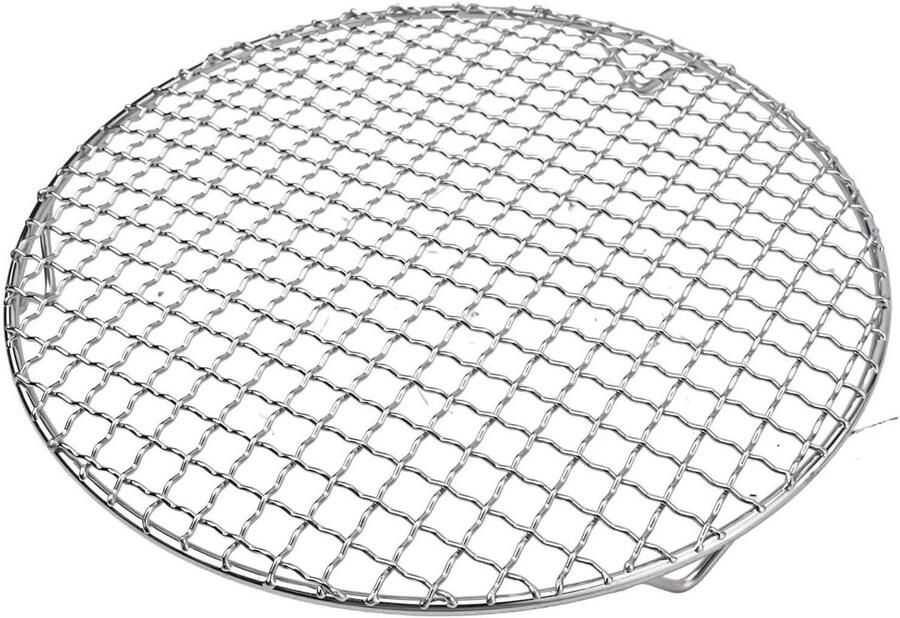 Rond Koelrek Bakrek Grillrek Bakken Grillen Roestvrij Staal 18 cm Diameter Zilver