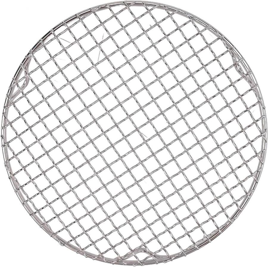 Rond Koelrek Bakrooster Bakken en Grillen Duurzaam Roestvrij Staal 24 cm Diameter Zilverkleurig