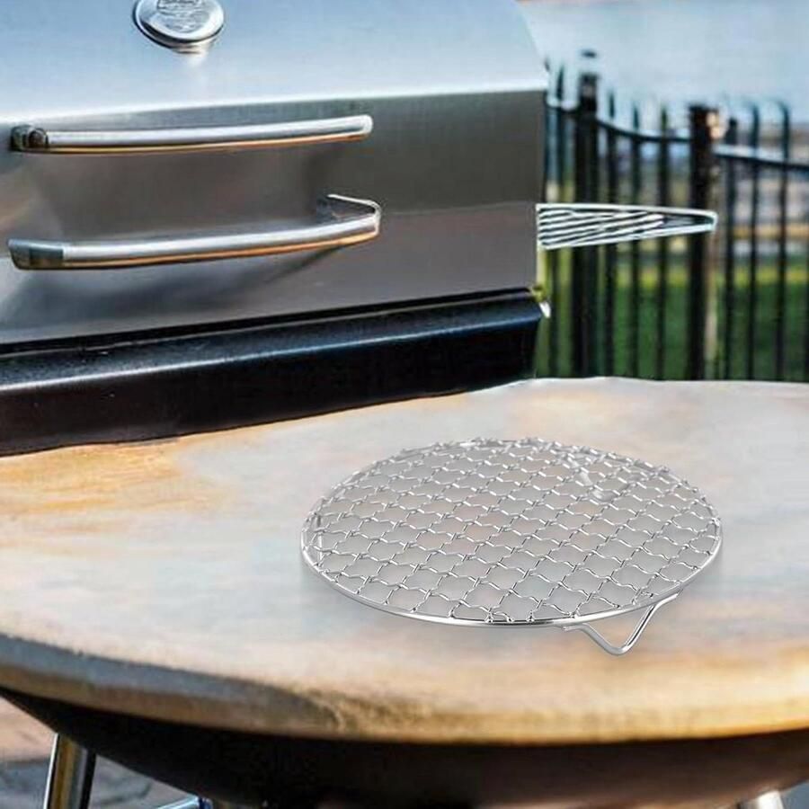 Rond Koelrek Bakrooster Oven Bakken en Grillen Roestvrij Staal 16.5 cm Zilver