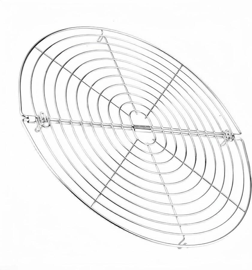 Rond Koelrek Bakrooster Oven Gebakken Afkoelen Opvouwbaar Ontwerp 30 cm Diameter Zilver