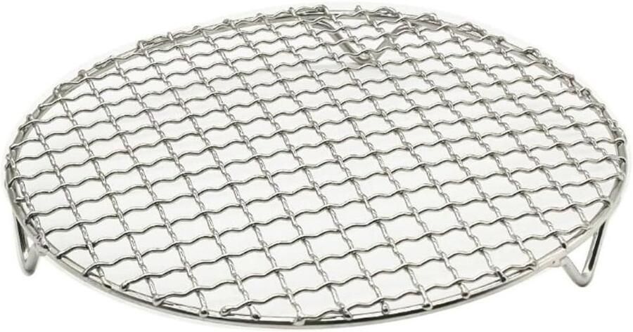 Rond Koelrek Bakrooster Stoomrek Gelijkmatig Koken Roestvrij Staal 15 cm Zilver