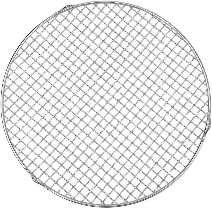 Rond Koelrek Grillrooster Bakrek Koken en Braden Efficiënte Luchtcirculatie 27 cm Zilver