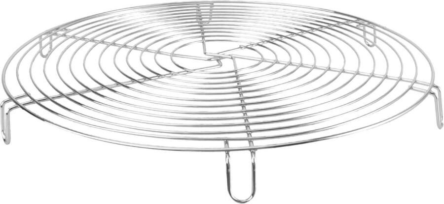Rond Koelrek Stoomrek Bakrek Bakken En Koken Roestvrij Staal 30 cm Zwart
