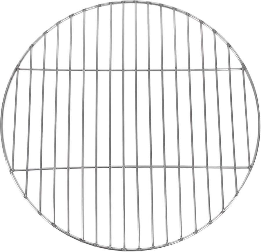 Rond Grillrooster BBQ Rooster Kookplaat Buiten Koken Gelijkmatige Warmteverdeling 37 cm Zilver