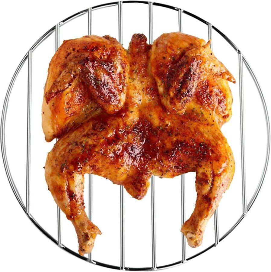 Rond Grillrooster Roestvrij Staal Buiten Koken Anti-aanbak Technologie 30 cm Diameter