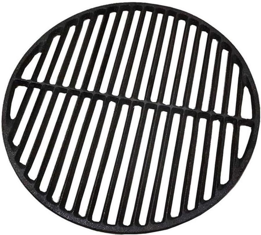 Rond Kookrooster Grillplaat Gietijzer Buiten Koken Gelijkmatige Warmte 25-45.7 cm Zwart
