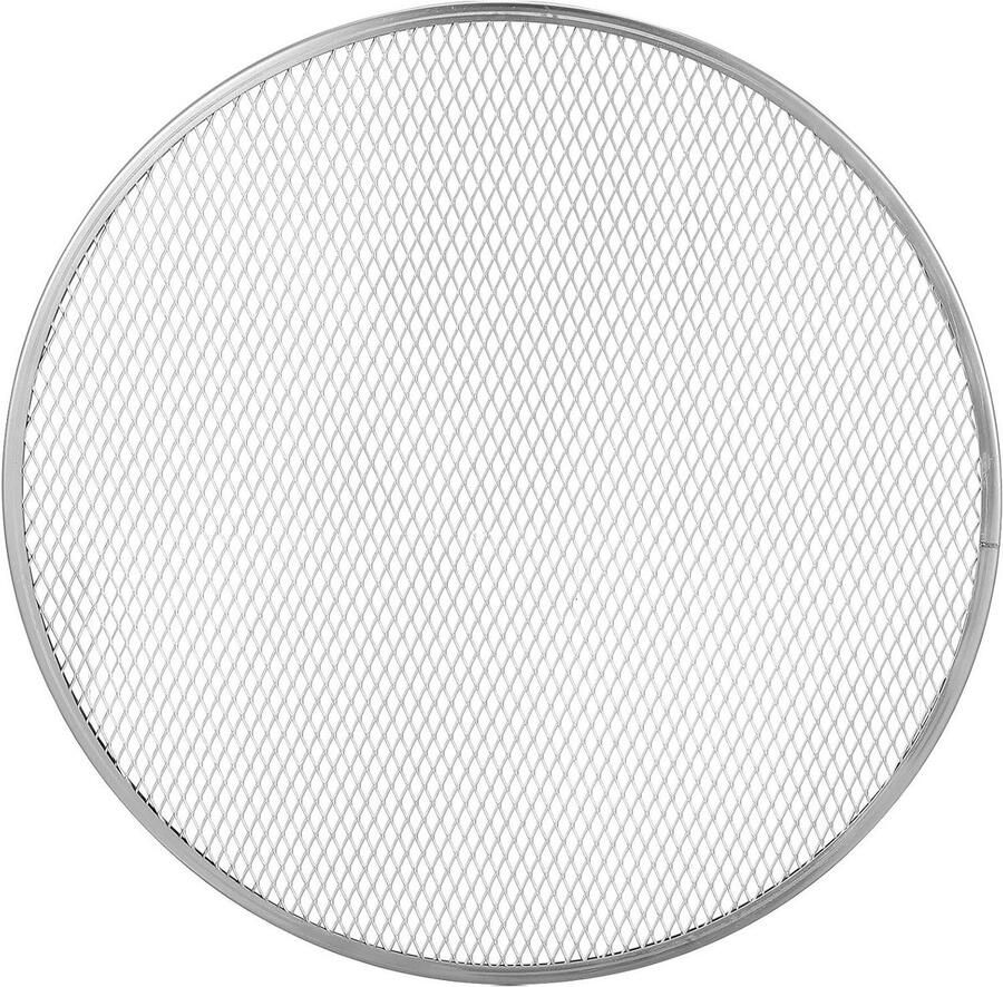 Rond Pizzarooster Bakplaat Oven Pizza Bakken Antiaanbaklaag 355 cm Zilver