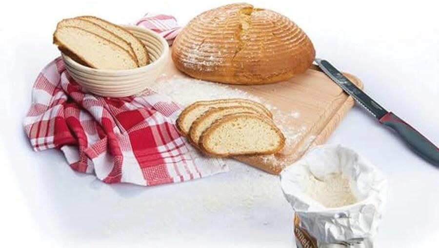 Rond Rijsmandje voor Brooddeeg Ø 17 5 cm Natuurlijk Rotan - Foto 3