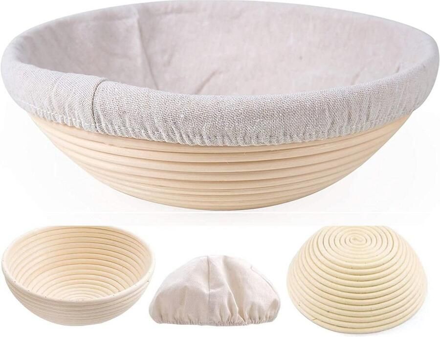 Rond Rijsmandje voor Brooddeeg 25 cm Ø Gaarmand voor Thuis en Professioneel Bakken