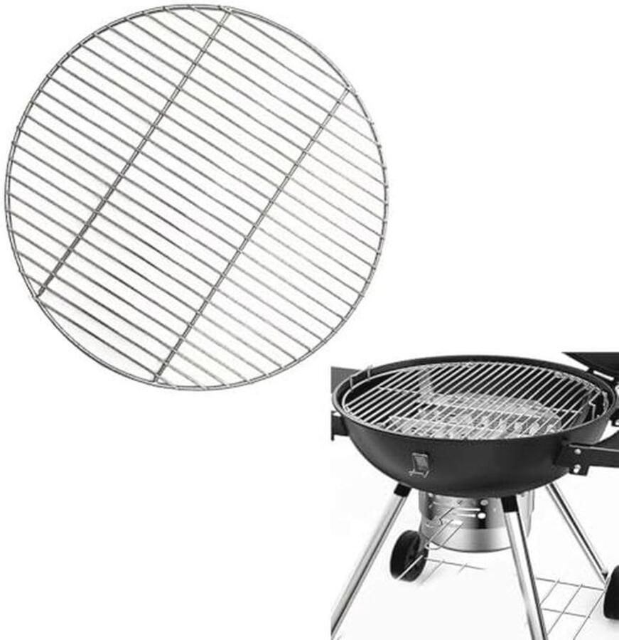Rond roestvrij stalen grillrooster 43 cm Perfect voor BBQ camping en tuinfeest - Foto 2