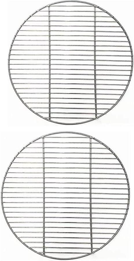 Rond Rooster Grillrooster Kookrooster Koken en Grillen Roestvrij Staal 35 cm Zilver