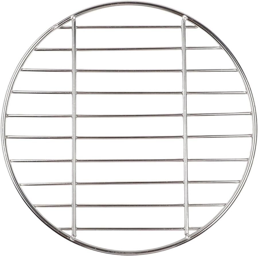 Rond Rooster Stoomrek Pot Koken in Pot Roestvrij staal 28 cm Zilver