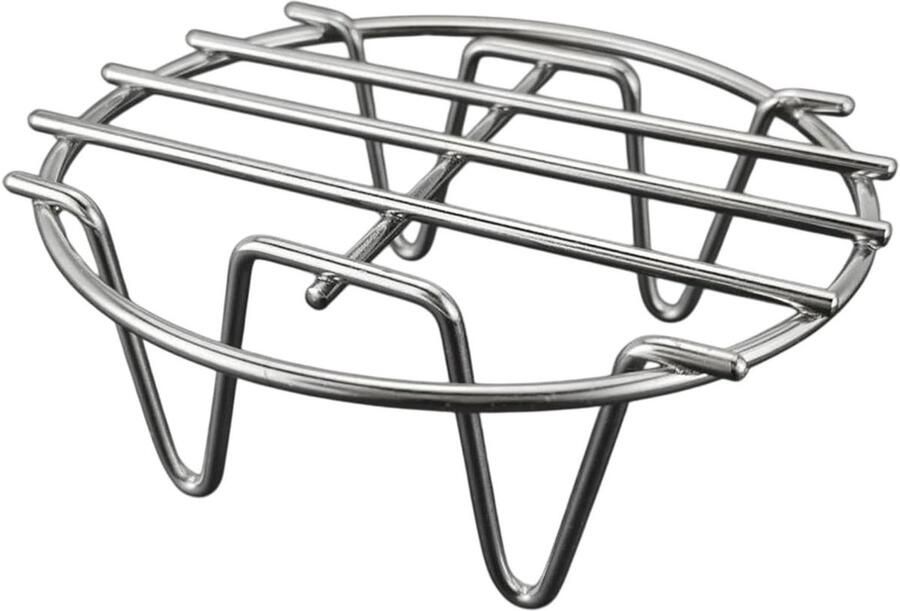 Rond Stoomrek Grillrooster Bakrek Koken en Braden Warmte-isolerend Ontwerp 20 cm Zilver