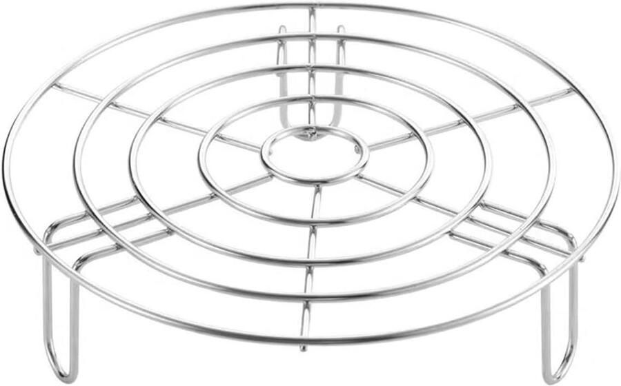 Rond Stoomrek Kookrek Braadrek Gerechten Bereiden Roestvrij Staal 304 195 cm Diameter Zilverkleurig
