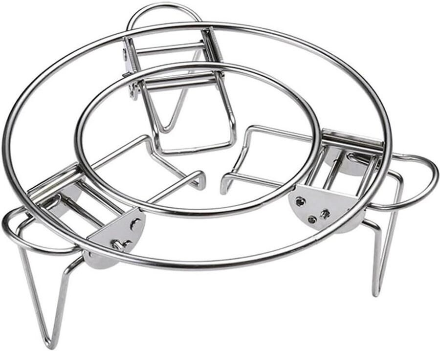 Rond Stoomrek Roestvrij Staal Roosteren Gezond Koken Verstelbaar Ontwerp 16-24 cm Zilver
