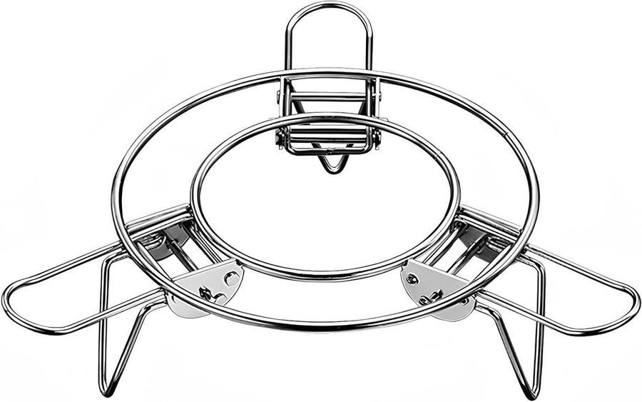 Rond stoomrek Stoommand Gezond koken Verstelbaar formaat Max 25cm breed Zilver