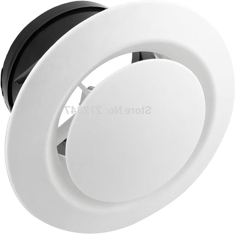 Rond Ventilatie Rooster Afzuigkap Rooster Vocht Verwijderen Verstelbaar ABS Plastic 200 mm Wit