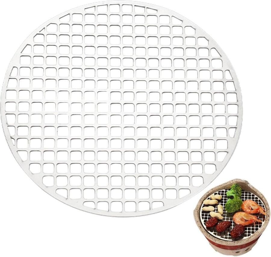 Rond Vuurplaats Rooster Barbecue Grill Buiten Koken Hittebestendige Constructie 16.6 cm Zilver
