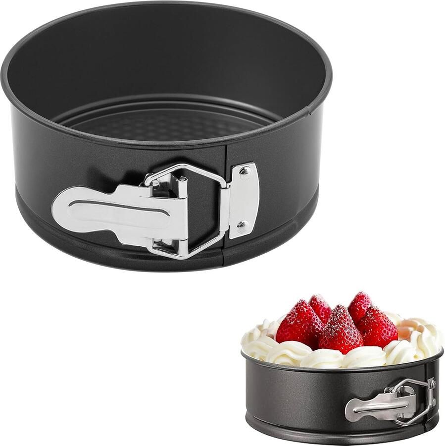 Ronde 6 Inch Cakevorm Plat Bakblik voor Taarten Pizza en Pannenkoeken Perfect voor Bakliefhebbers en Feestjes