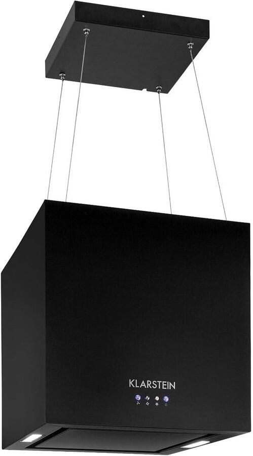 Ronde Afzuigkap Plafondmontage 45 cm LED Verlichting 3 standen Zwart RVS