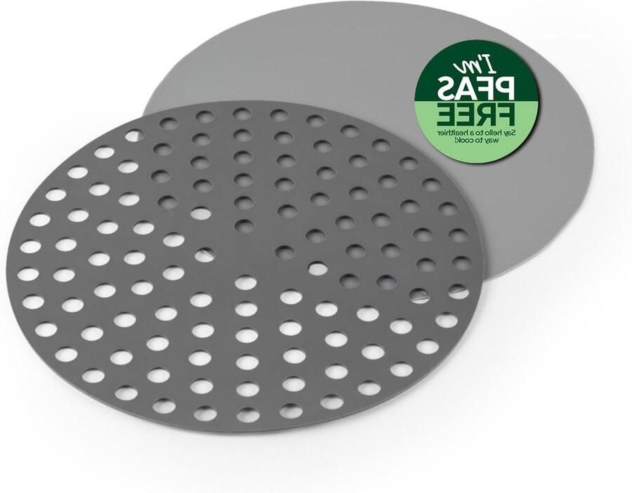 Ronde Airfryer Inzetstukken Airfryer Bakvorm Airfryer Schoonhouden Herbruikbaar PFAS-vrij 183 cm Grijs