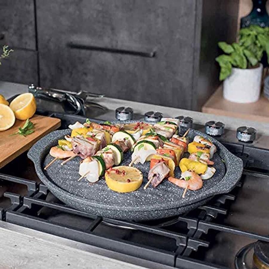 Ronde Aluminium Grill voor Rookvrij Koken 33 x 36 cm