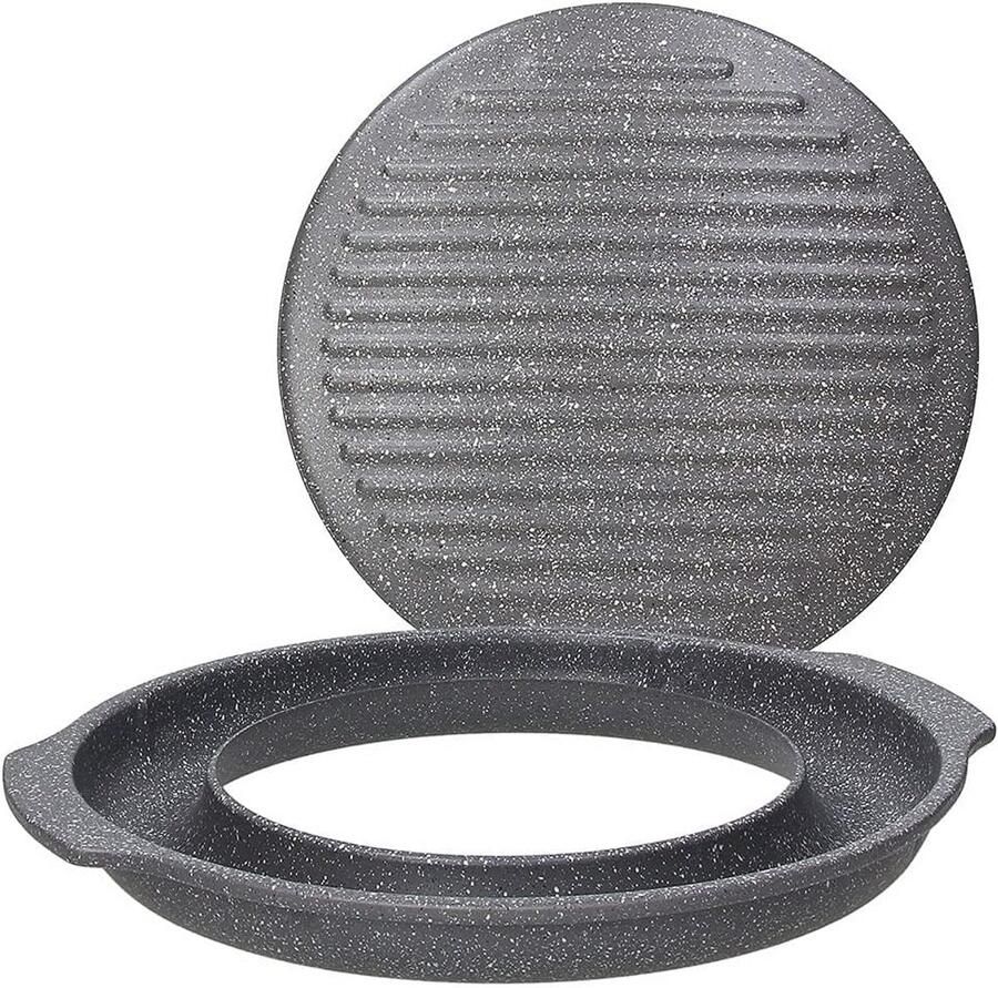 Ronde Aluminium Grill voor Rookvrij Koken 33 x 36 cm