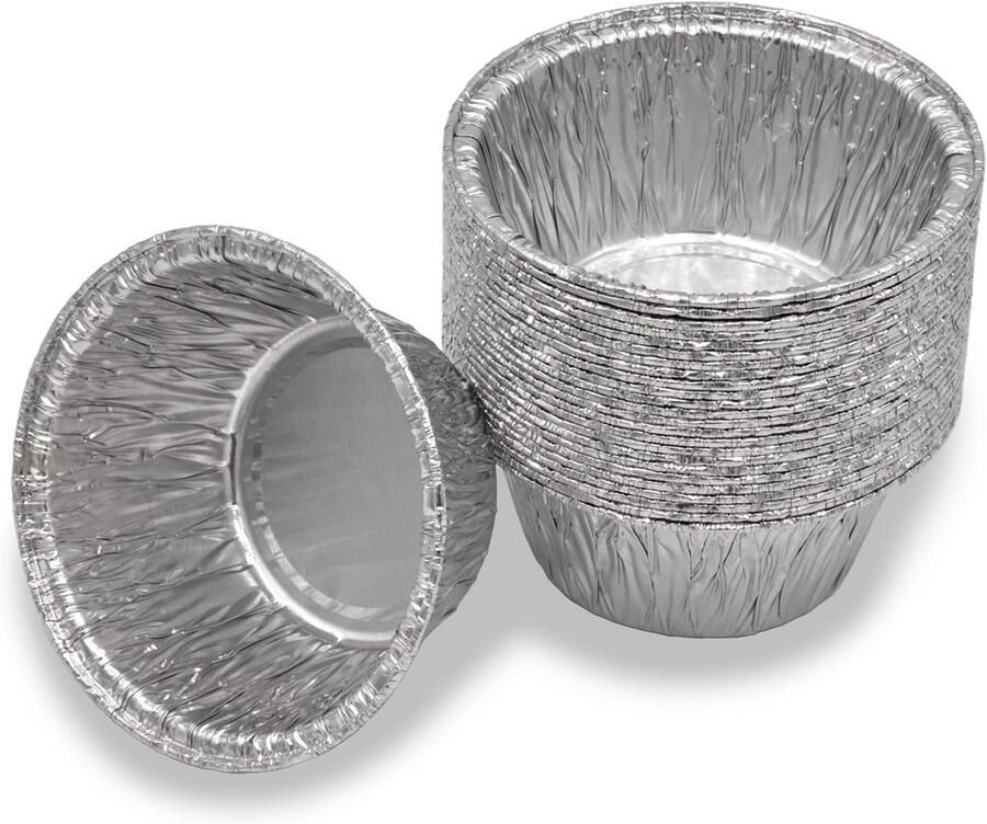 Ronde Aluminium Grillschalen 25 Stuks voor Indirect Grillen en Afdruipen