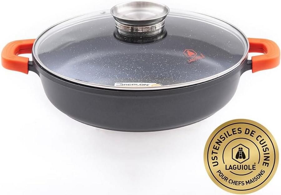 Ronde Aluminium Pan 28 cm met Keramische Anti-Aanbaklaag Geschikt voor Inductie
