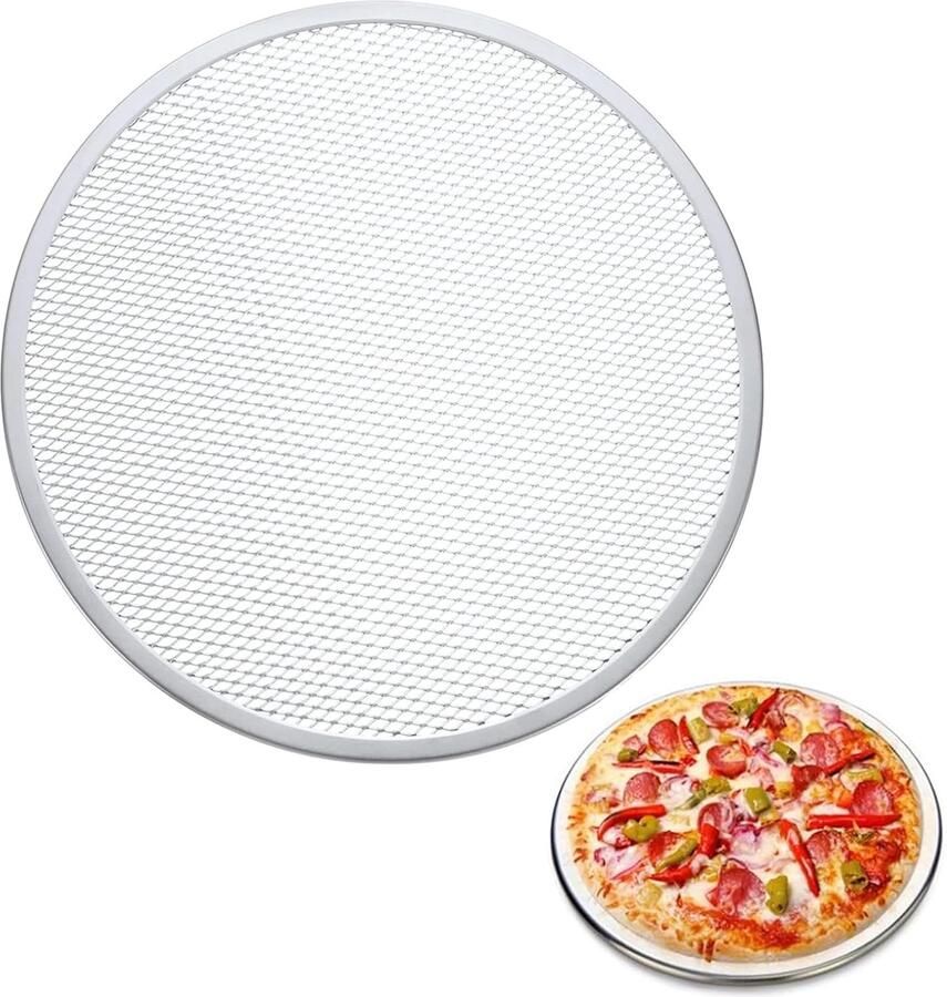 Ronde anti-aanbak pizza plaat van 25 cm hittebestendig en herbruikbaar voor perfecte pizza's bakken