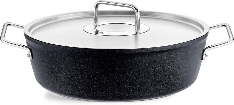 Ronde Antiaanbakpan met Deksel 28 cm 4.3L Geschikt voor Inductie Hoogwaardig Gecoat