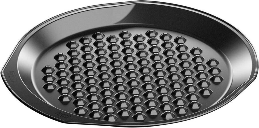 Ronde bakplaat Bakvorm Vetarm bakken DripTec structuur 37 cm Zwart