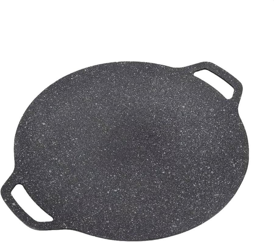 Ronde Bakplaat Grillpan Baktegel Buiten Koken Antiaanbaklaag 32 cm Metaal