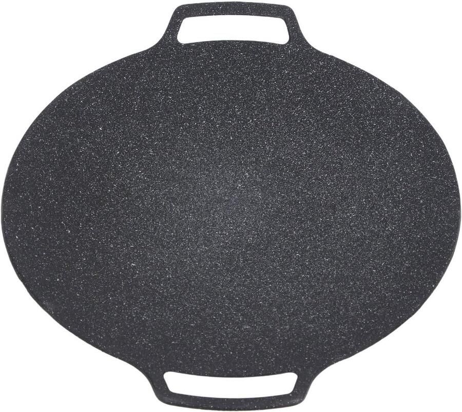 Ronde Bakplaat Grillpan Koekenpan Buiten Koken Anti-aanbaklaag 33CM Zwart