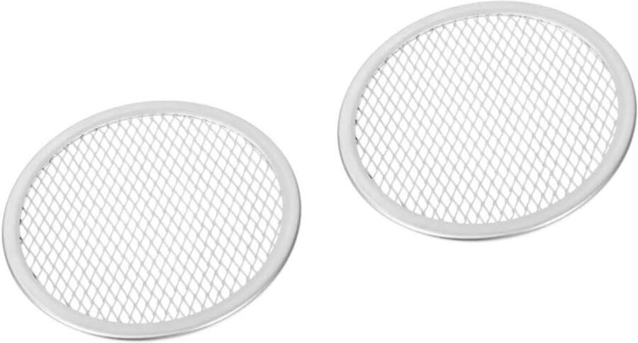 Ronde Bakplaat Pizza Pan Pizza Bakken Met Ventilatiegaten 20 cm Zilver