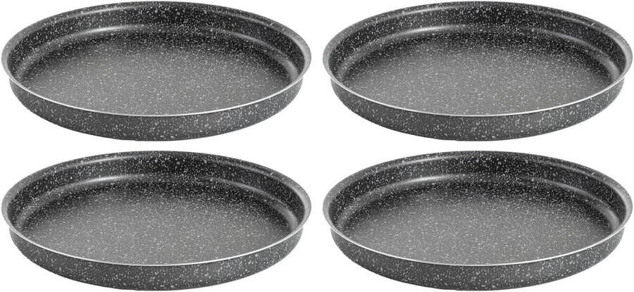 Ronde Bakplaat Pizzaplaat Taartvorm Zelf Pizza Bakken Hoge Antiaanbaklaag 34 cm Diameter Grijs