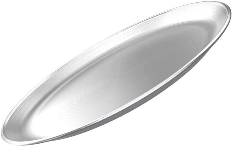 Ronde Bakplaat Serveerschaal Bakblik Oven Gebruik Roestvrij Staal 30x30cm Zilver