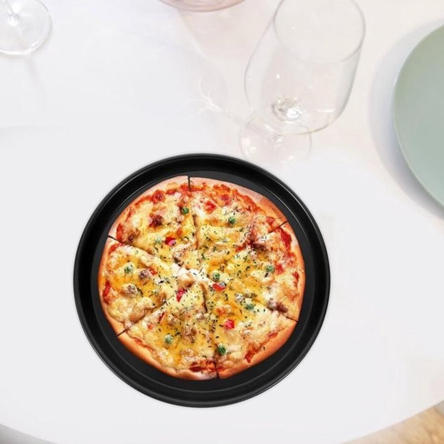 Ronde Bakplaat van 30.5 cm met Antiaanbaklaag voor Pizza Roosteren en Verwarmen van Bevroren Voedsel